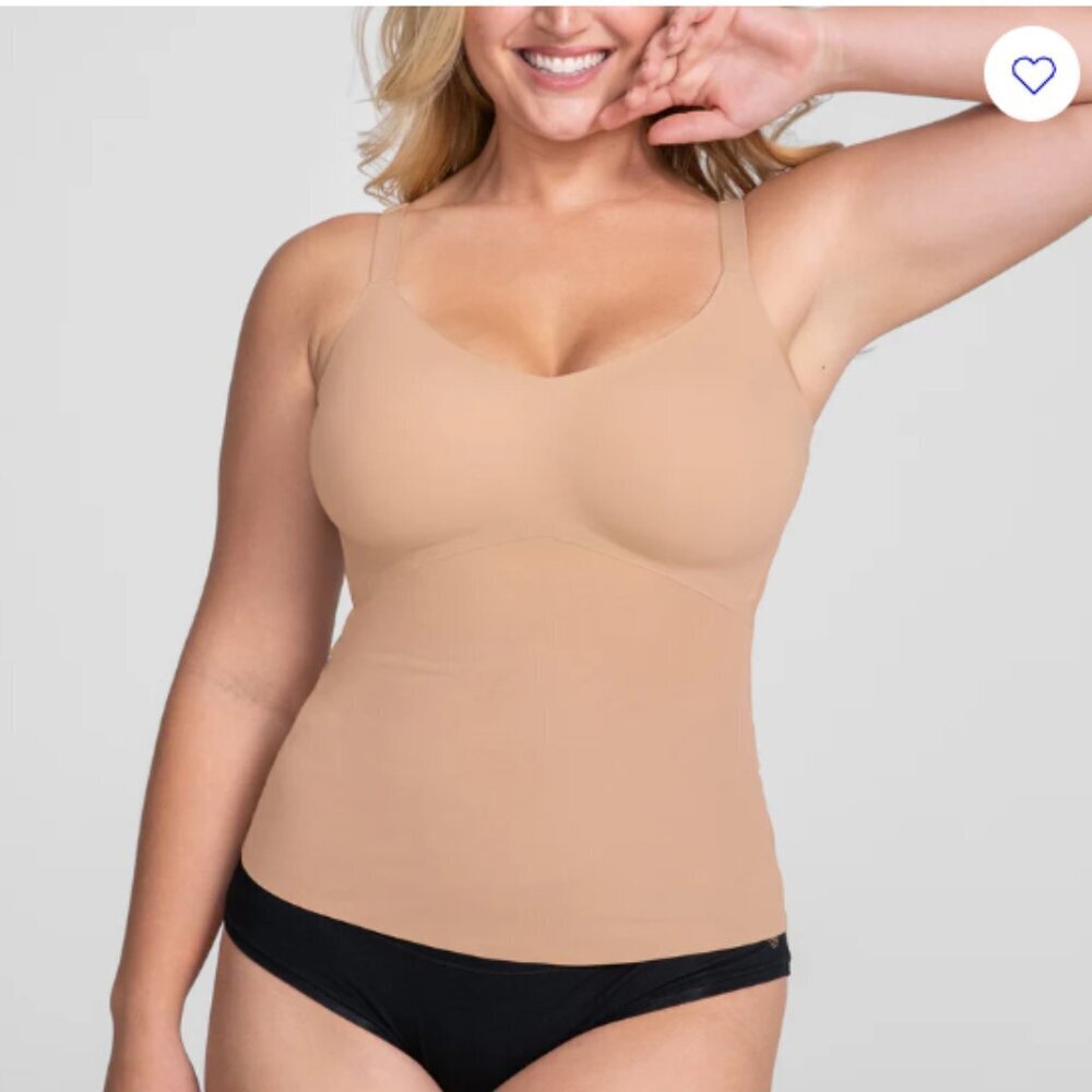 Honeylove LiftWear Cami Bra Top with Built in Shaping Color Sand Size L